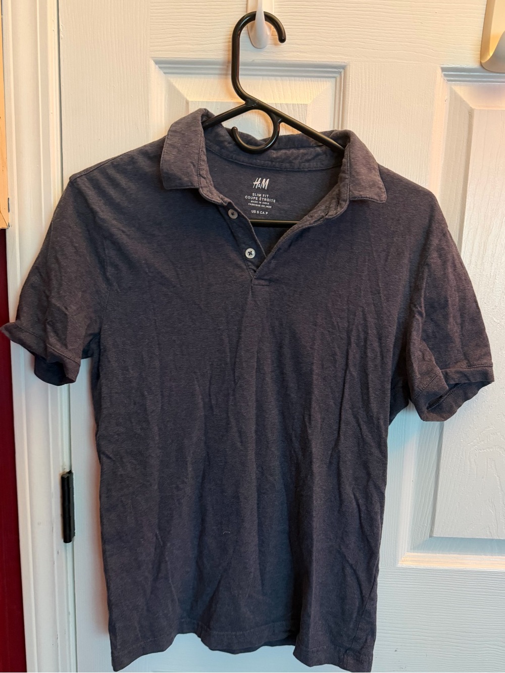 H&M Men's Dark Blue Polo Shirt